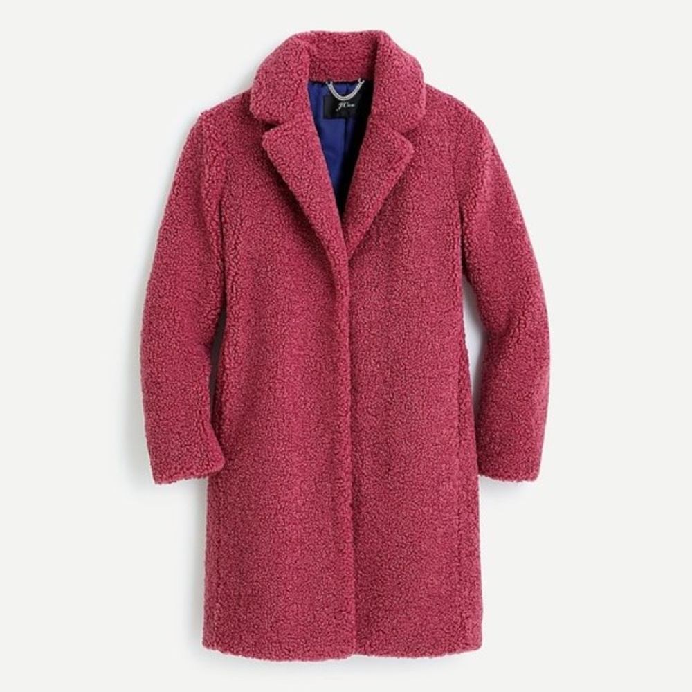 NWT J. Crew Teddy Sherpa (XS) in Dried Rose